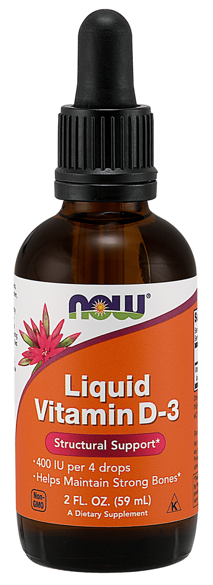 NOW LIQUID VITAMIN D3 400IU DROPS 59ML