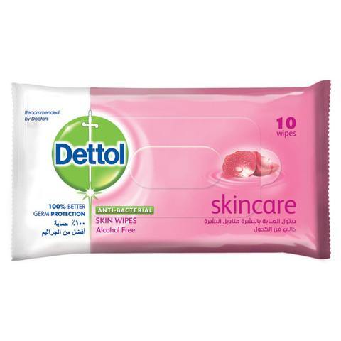 DETTOL SKINCARE ANTIBACTERIAL WIPES 10s
