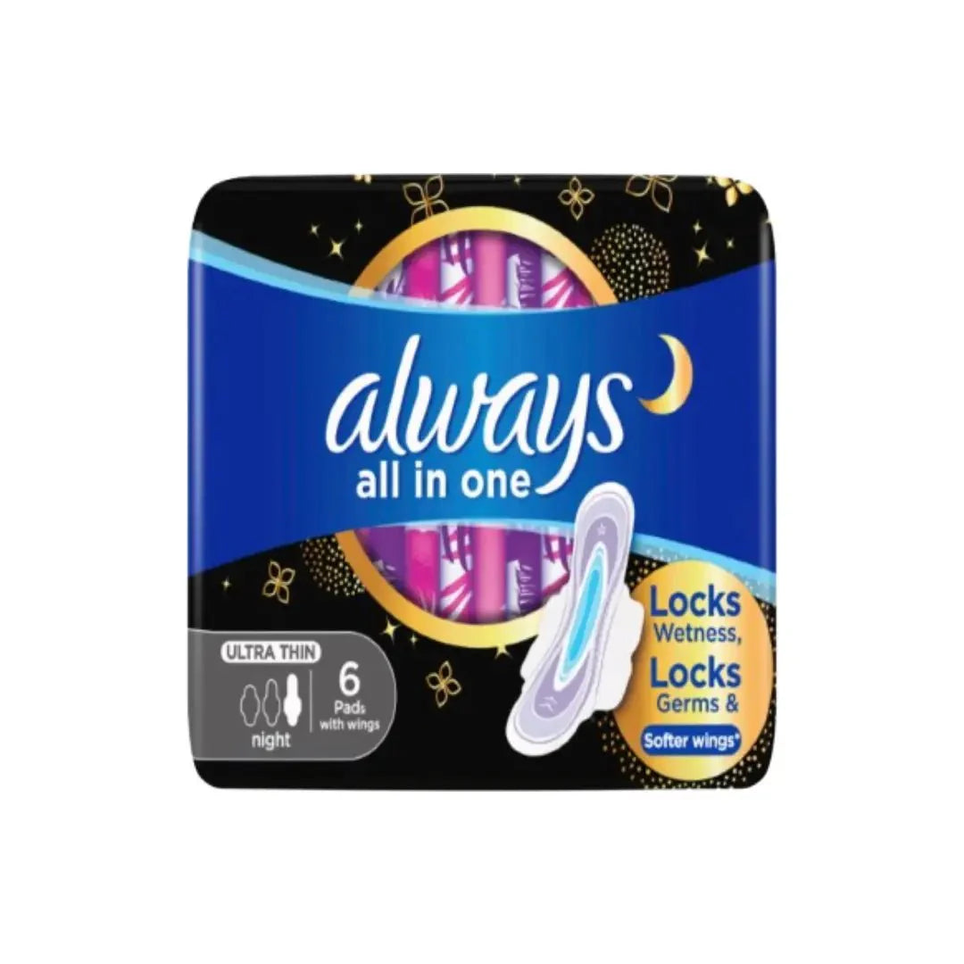 Always All In One فوط ليلية رفيعة للغاية بالأجنحة 6S