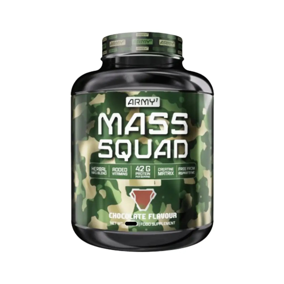 Army 1 Mass Squad Weight Gainer 4540g Chocolate Flavour - 30 Servings