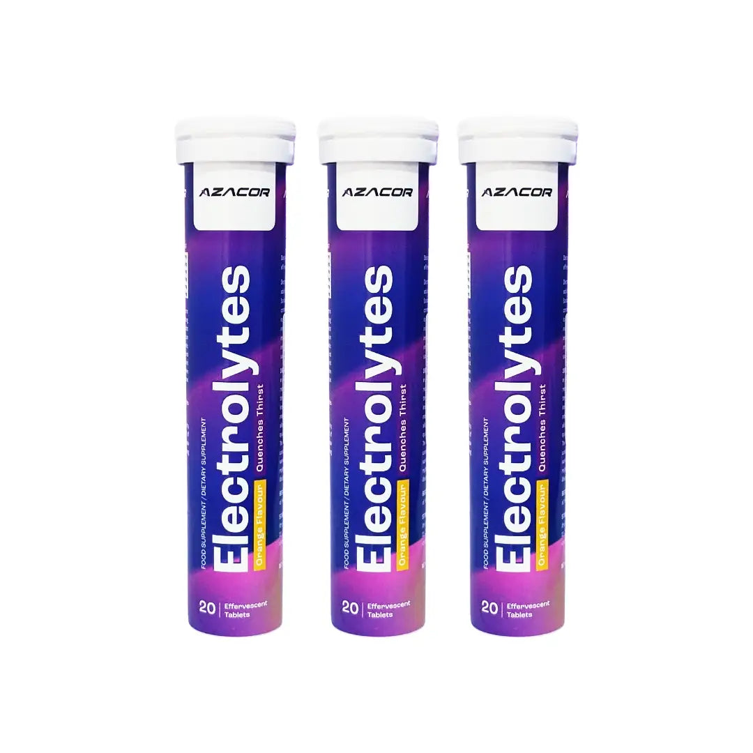 Azacor Electrolytes Effervescent Orange Tab 20s 3pcs
