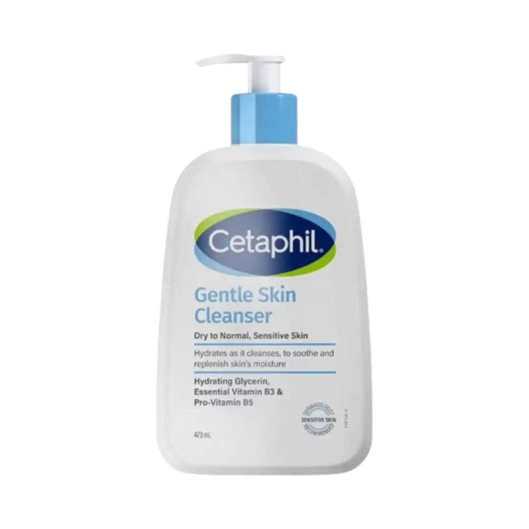 Cetaphil Gentle Skin Cleanser Pump 473ml - Dry to Normal, Sensitive Skin