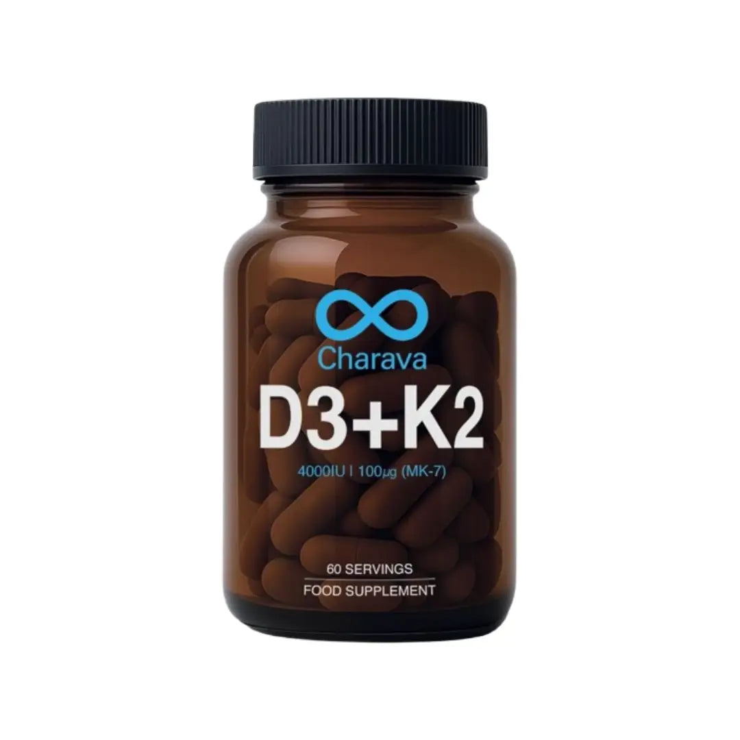 Charava Vitamin D3 + K2 400 IU Capsules 60s