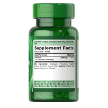 PURITANS PRIDE YEAST FREE CHROMIUM PICOLINATE 200MCG TAB 100s