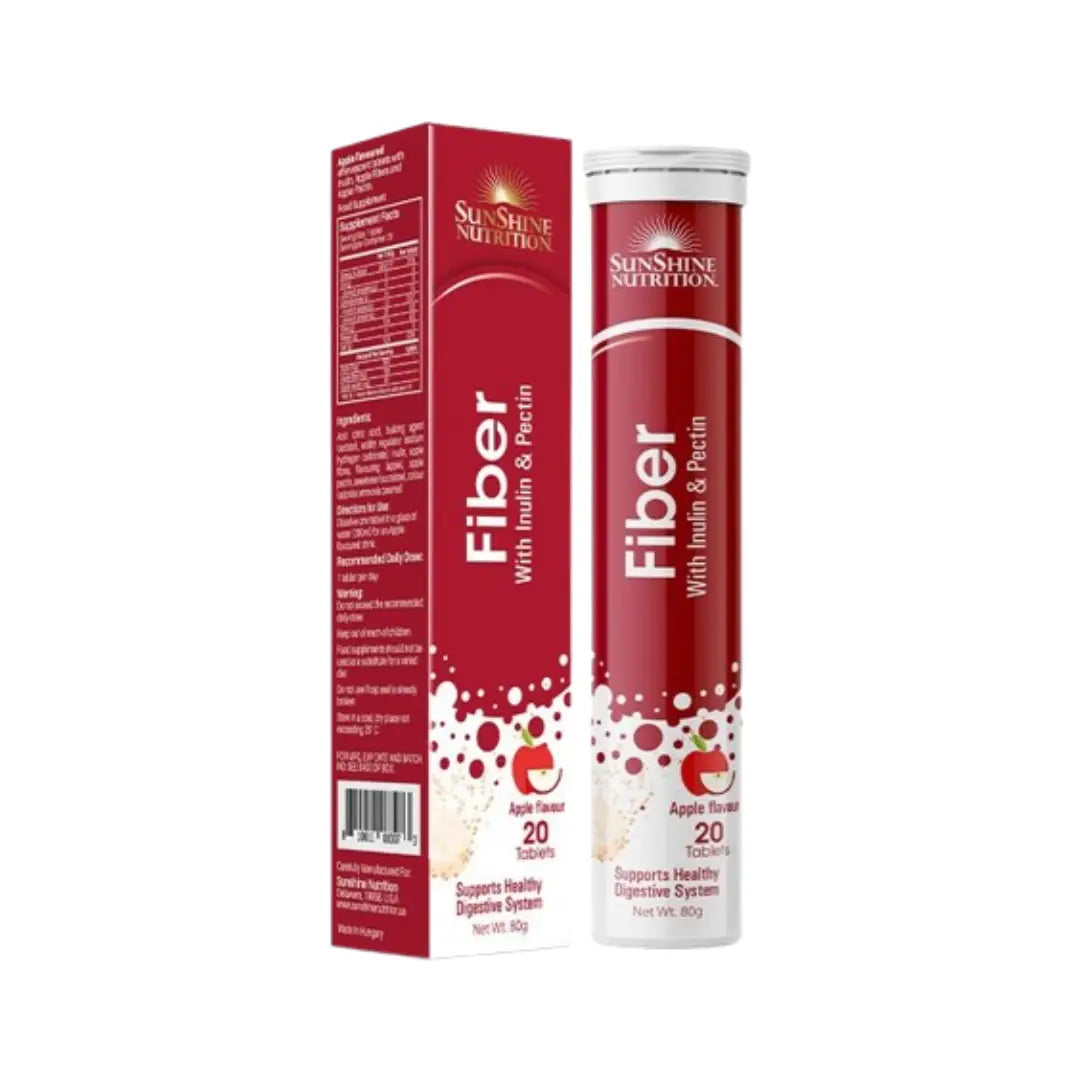 Sunshine Nutrition Fiber Apple Effervescent Tab 20s
