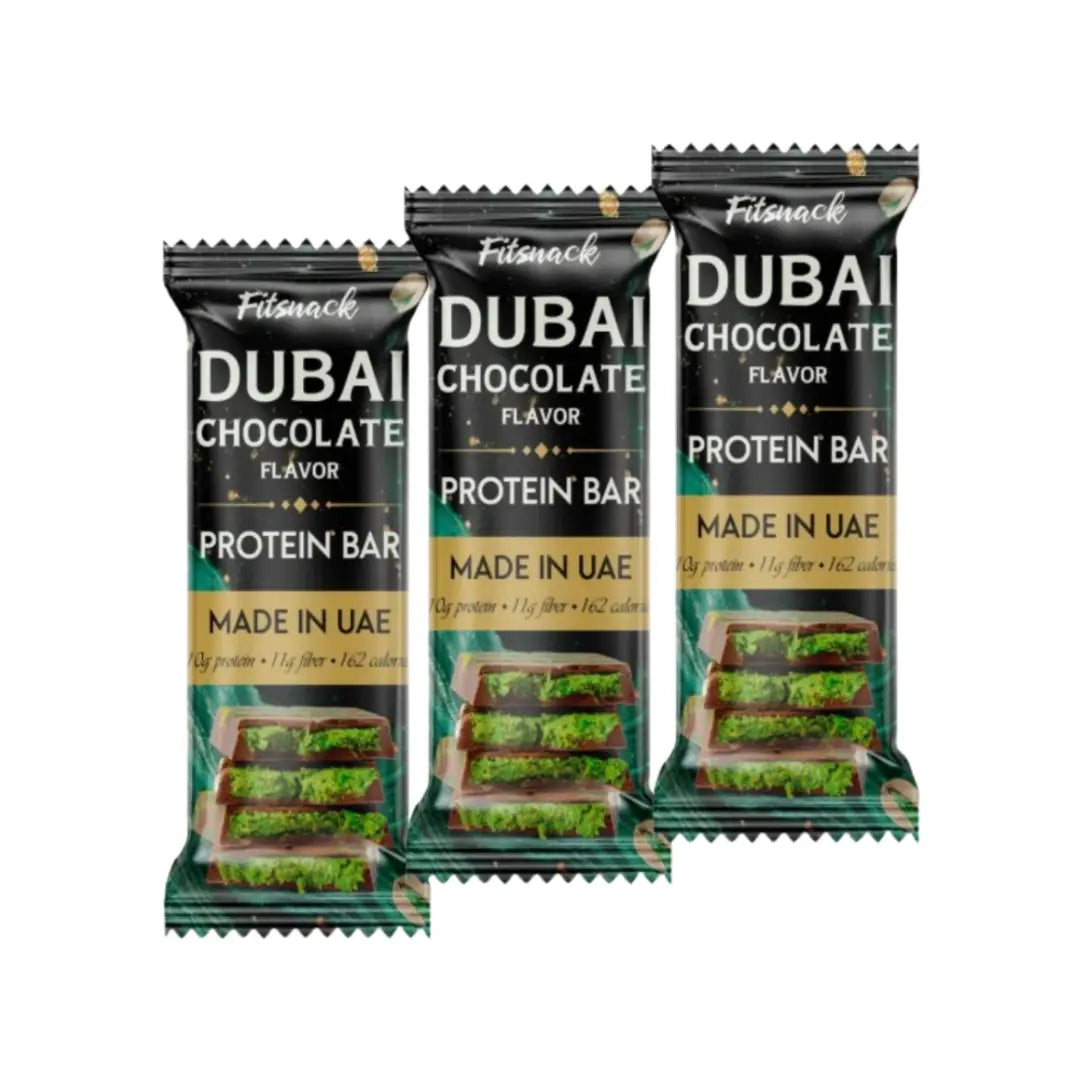 Fitsnack Dubai Chocolate Protein Bar 40g 3 Packs