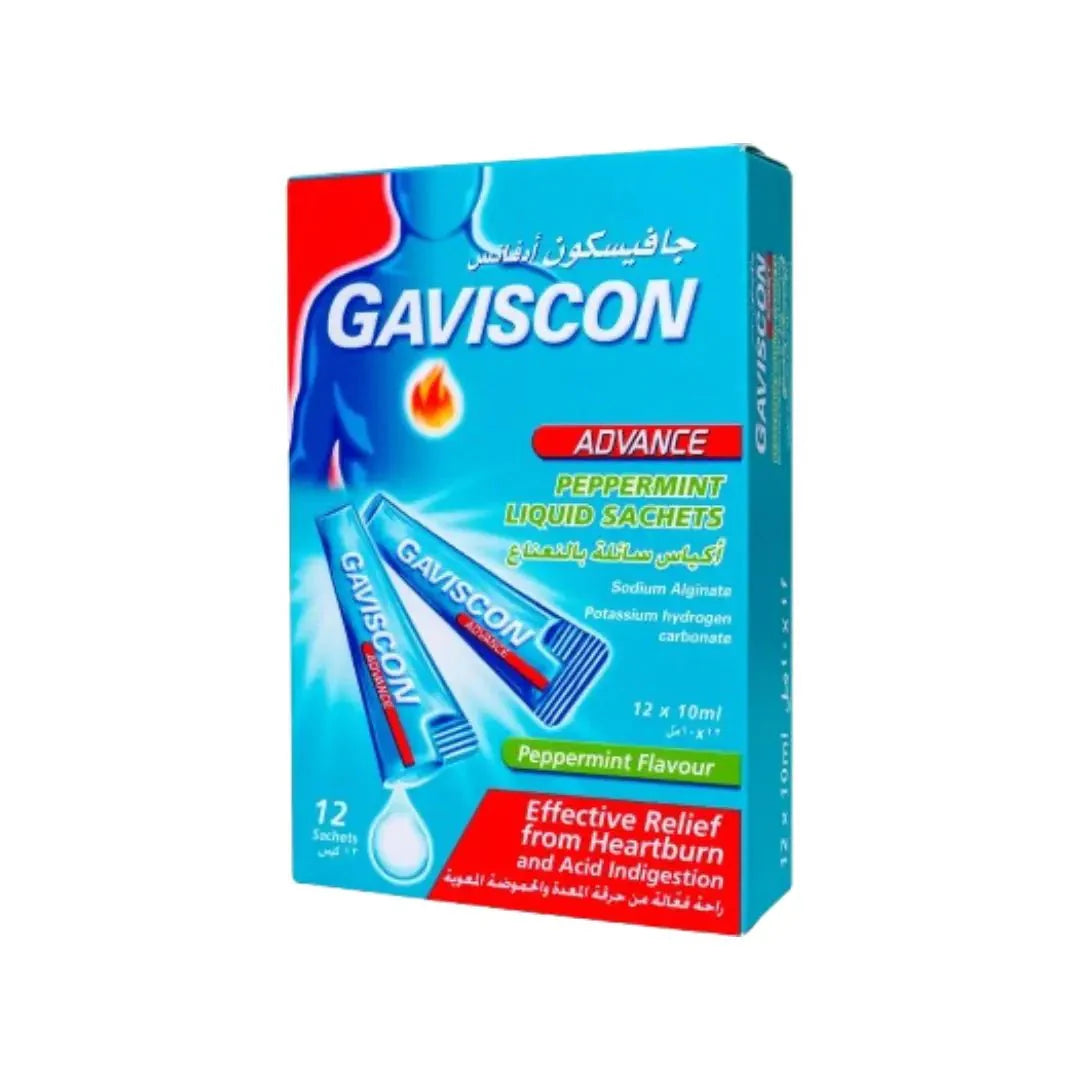 Gaviscon Advance Peppermint Liquid Sachets 10ml x 12