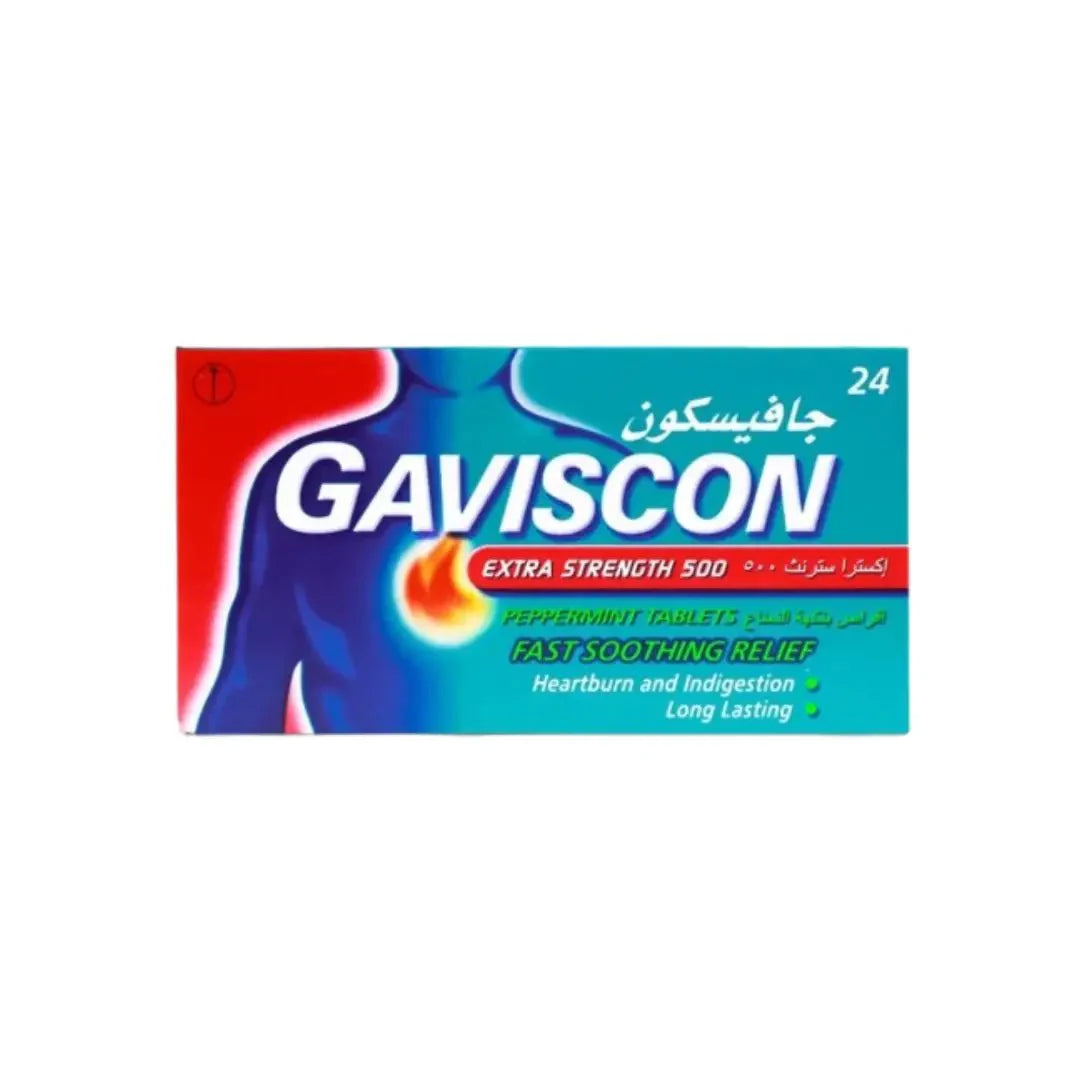 Gaviscon Extra Strength Peppermint Tablets 500mg 24s