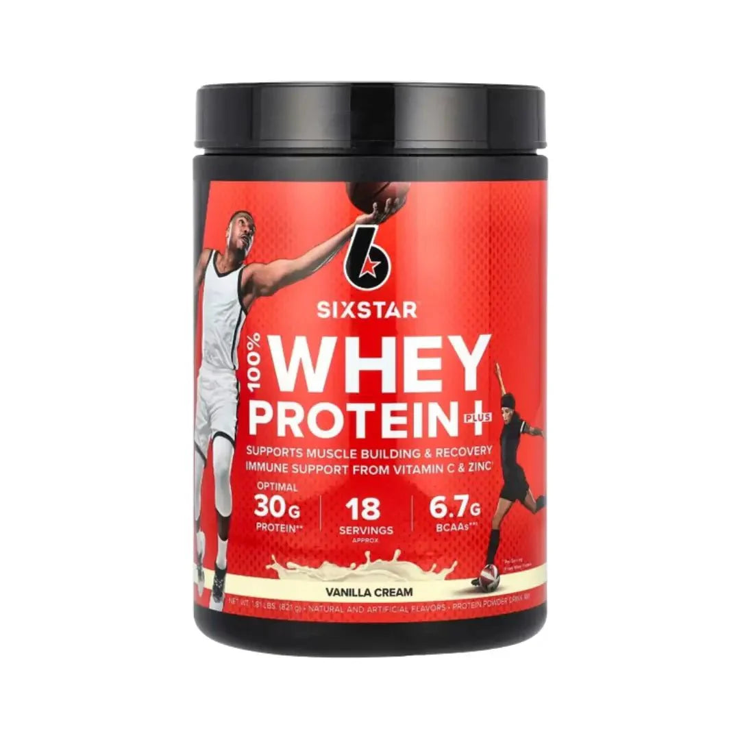 SIXSTAR WHEY PROTIEN PLUS بنكهة كريمة الفانيليا 1.81 رطل