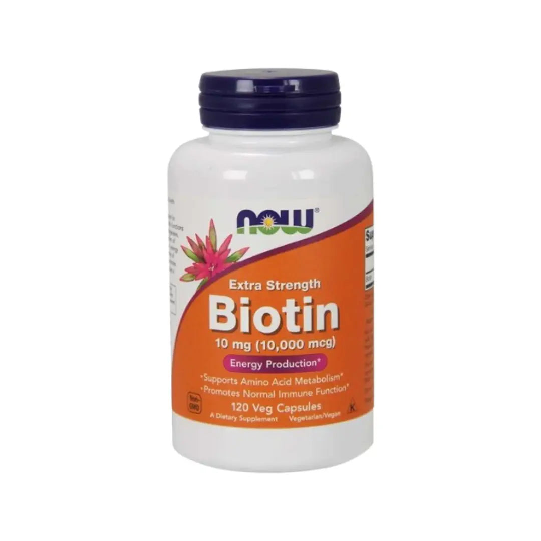 NOW Extra Strength Biotin 10mg Vegetarian Capsules 120s