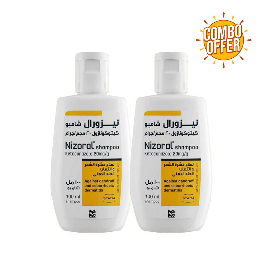 Nizoral Ketoconazole Shampoo 20mg 100ml - 2 Packs