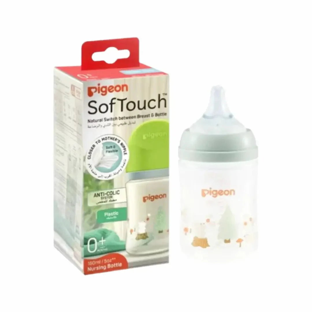 Pigeon Soft Touch Wide Neck Decorated Nursing Bottle 160ML 0M+ 81228