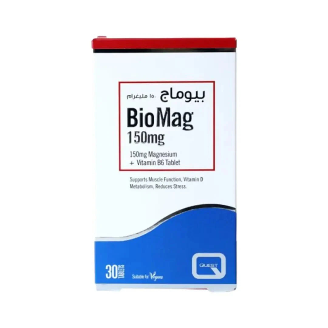 Quest Biomag 150mg Magnesium & Vitamin B6 Tablets 30s