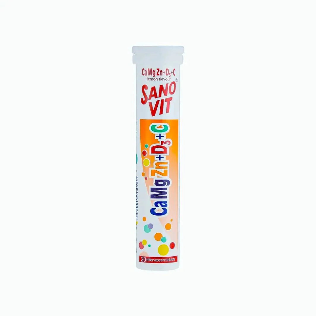 Sanovit CaMgZn + D3 + C Lemon Effervescent Tablets 20s