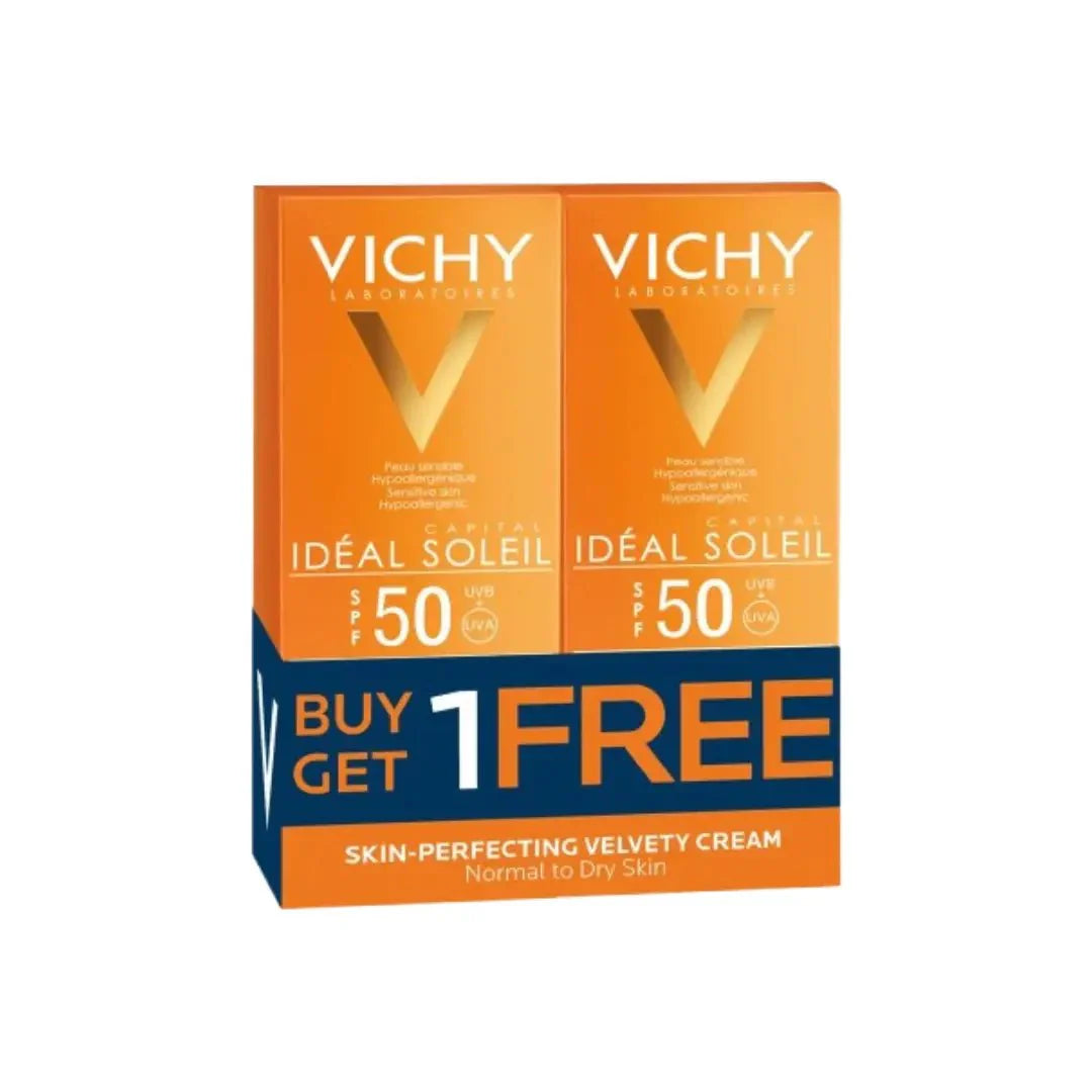 كريم فيشي كابيتال سولي SPF50+ المخملي 50 مل عرض 1+1
