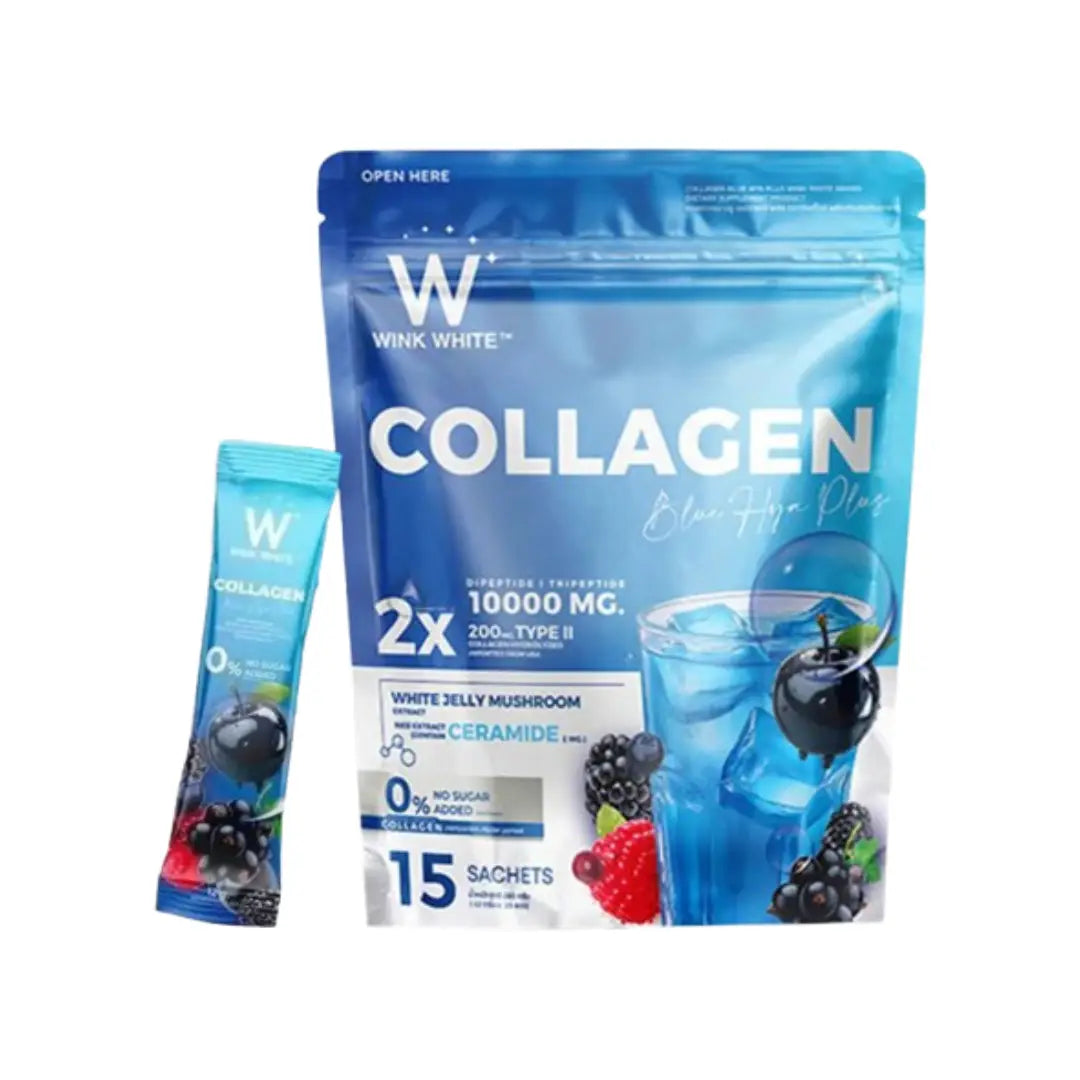Wink White Collagen Blue HYA Plus 2X Sachet 15s