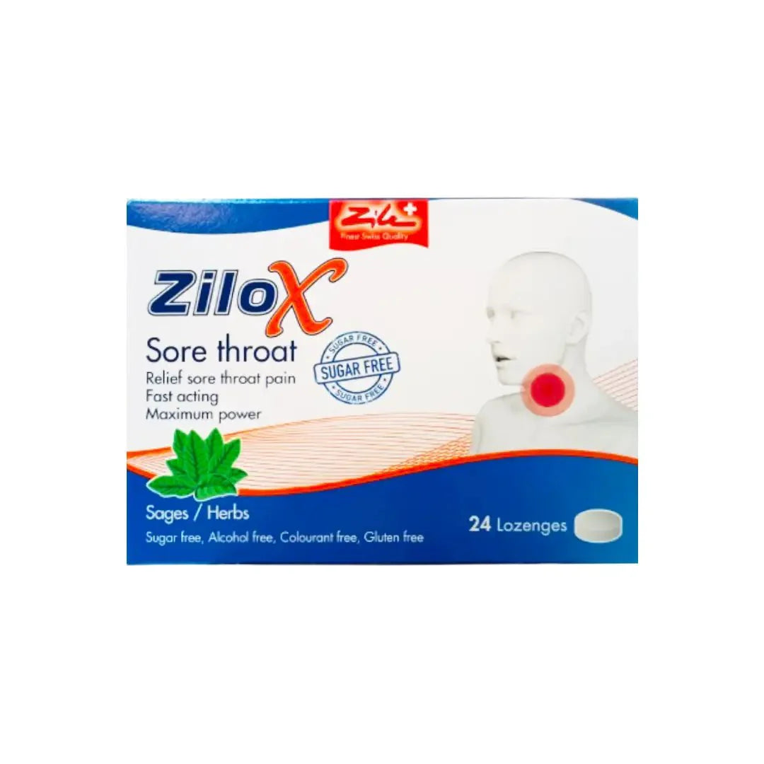 ZILOX Sore Throat Lozenges 24s