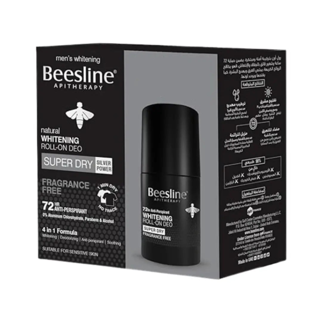 Beesline Whitening Superdry 72H Silver Power Deo Roll On 50ML 1+1