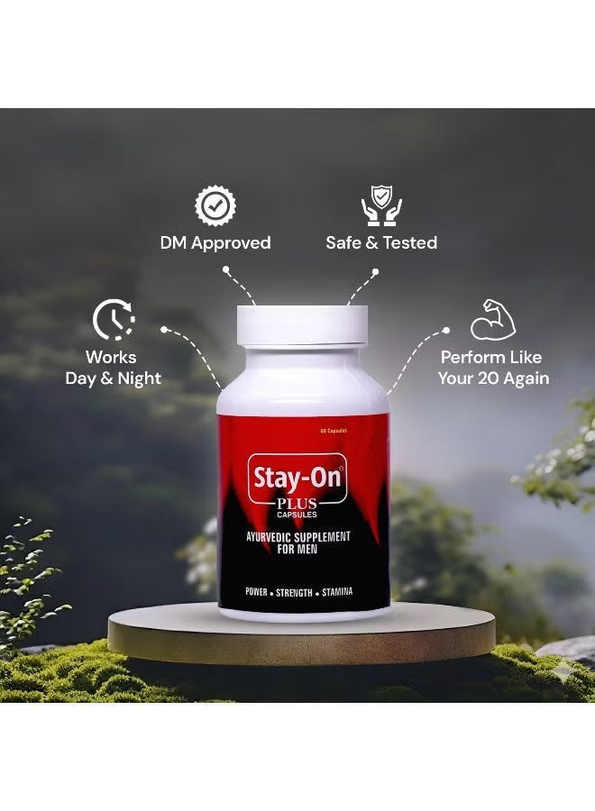Stay-On Capsules Herbal Supplement For Vitality, Stamina, Performance And Energy 60's