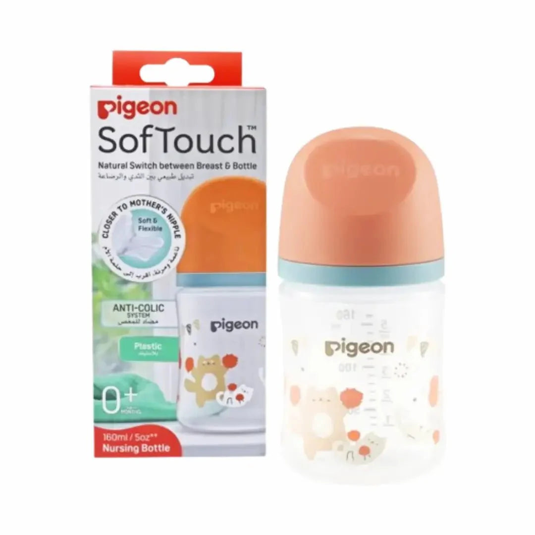 Pigeon Soft Touch Wide Neck Decorated Nursing Bottle 160ML 0M+ 81227
