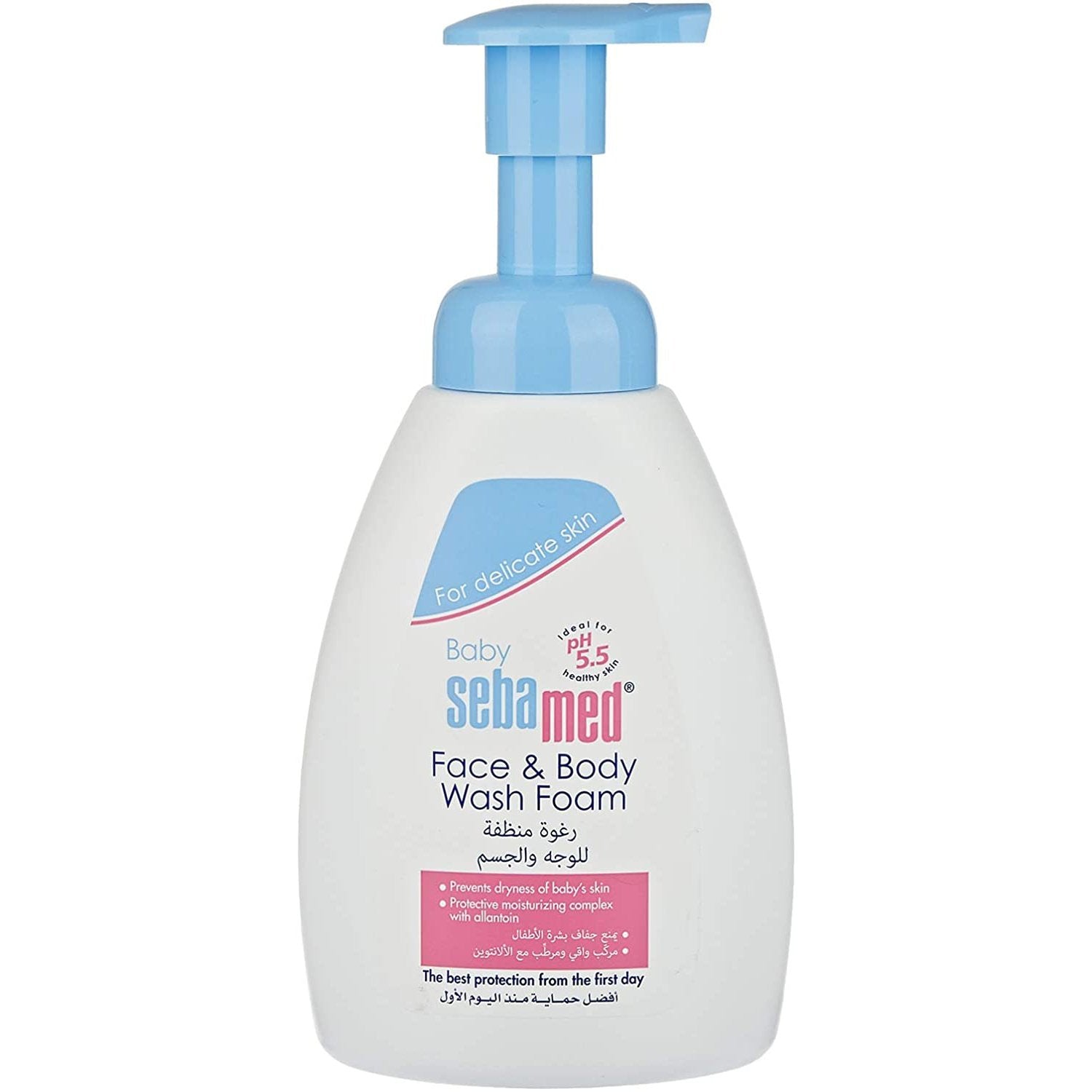 SEBAMED BABY FACE & BODY WASH FOAM WITH PANTHENOL PUMP 400ML