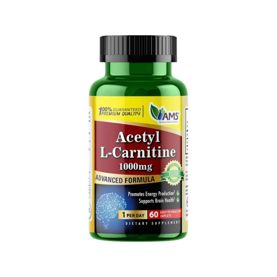 AMS Acetyl L-Carnitine 1000mg Caplet 60s
