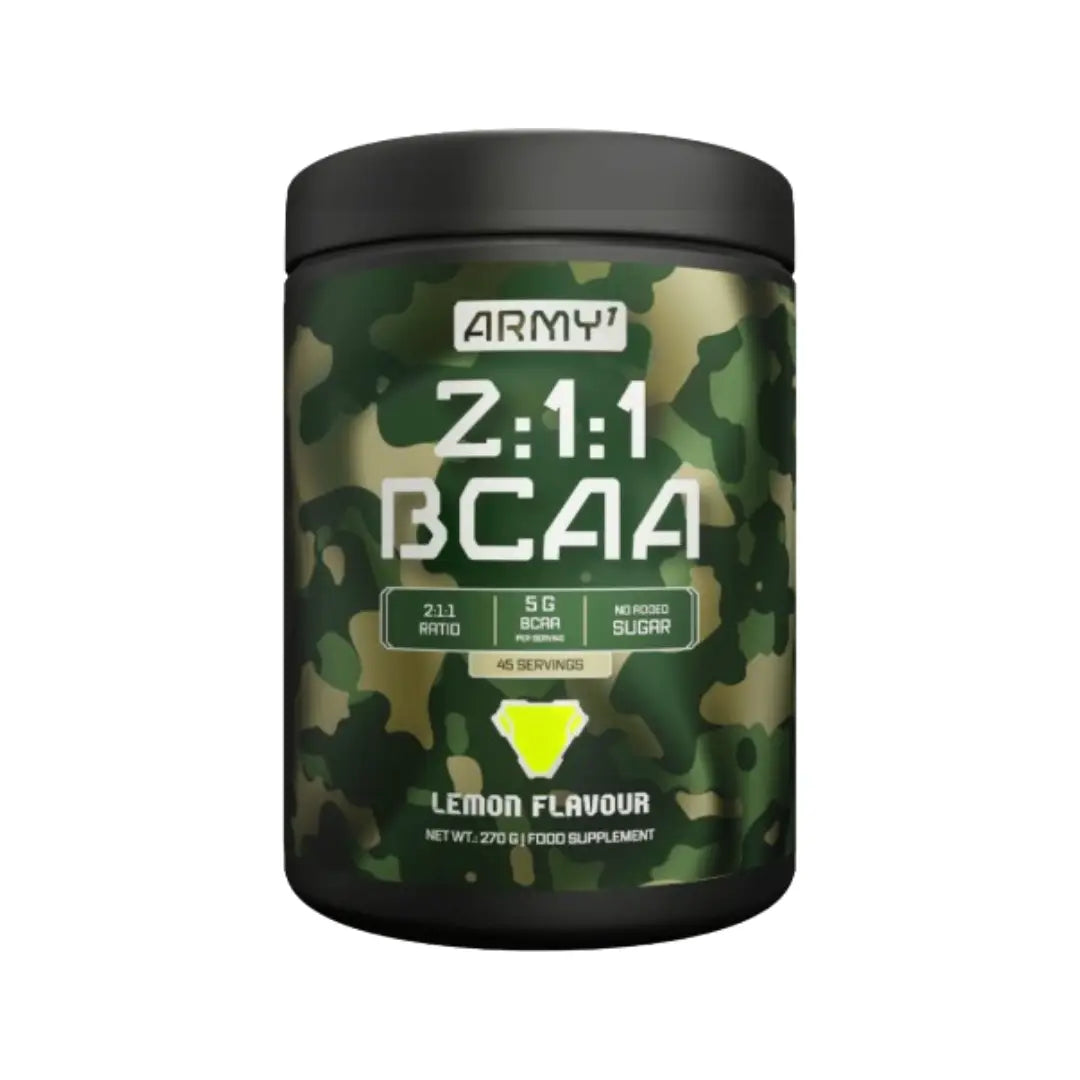 Army 1 BCAA 211 Lemon Flavour 270G 45 Servings