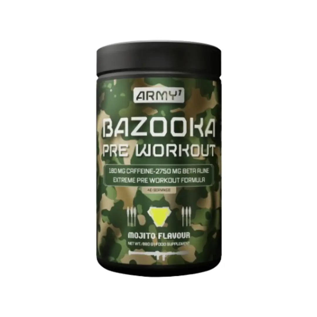 Army 1 Bazooka Pre Workout 380G Mojito Flavour - 40 Servings
