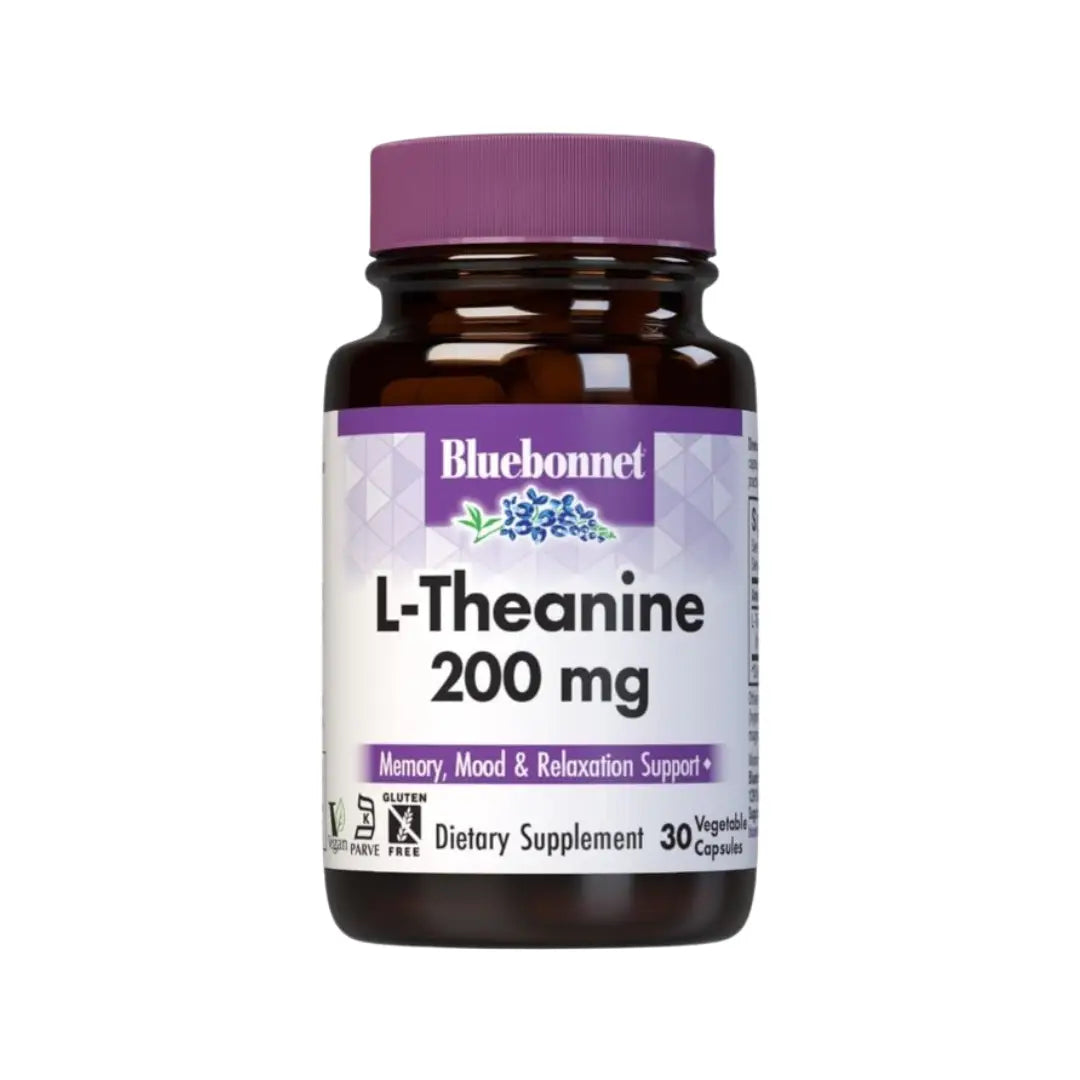 BlueBonnet L-Theanine 200mg – 30 Vegetarian Capsules