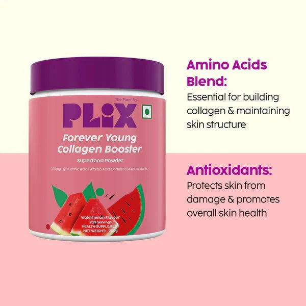 Plix Collagen Booster Powder with 100mg Hyaluronic Acid