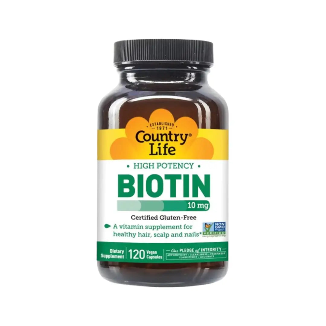 Country Life High Potency Biotin 10mg Veg Capsules 120s
