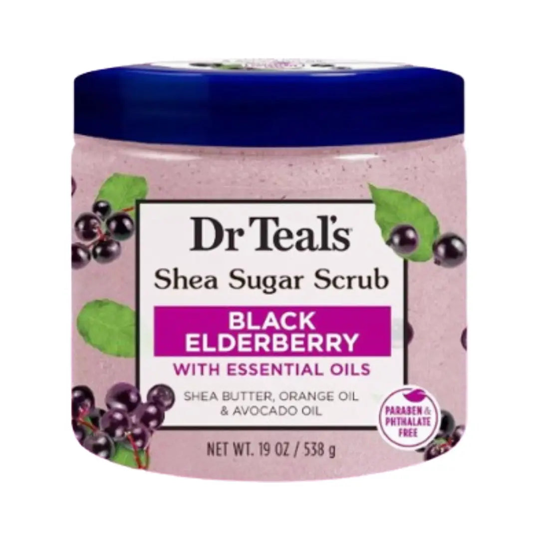 Dr. Teal’s Shea Butter Sugar Scrub Black Elderberry 538g