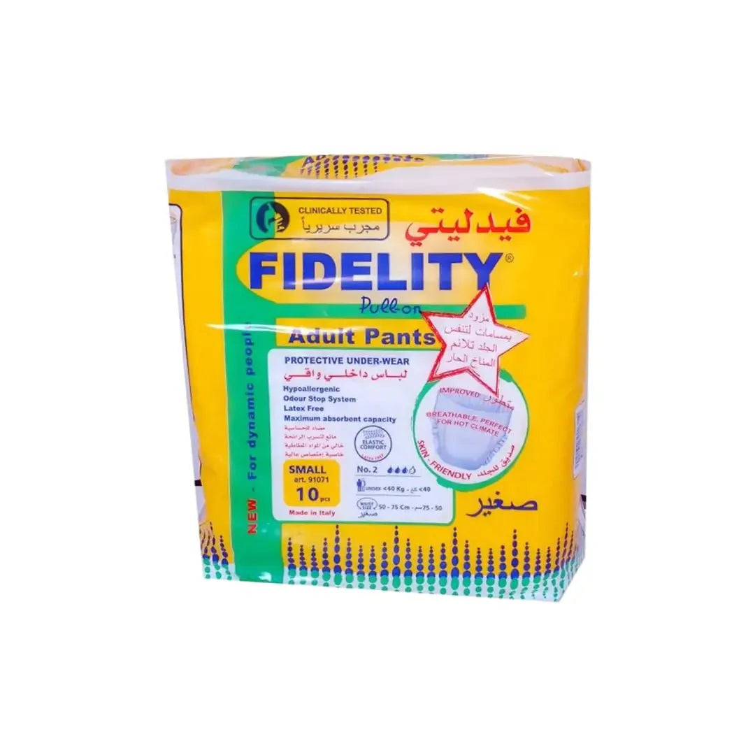 Fidelity Pull On Adult Pants 10s Small