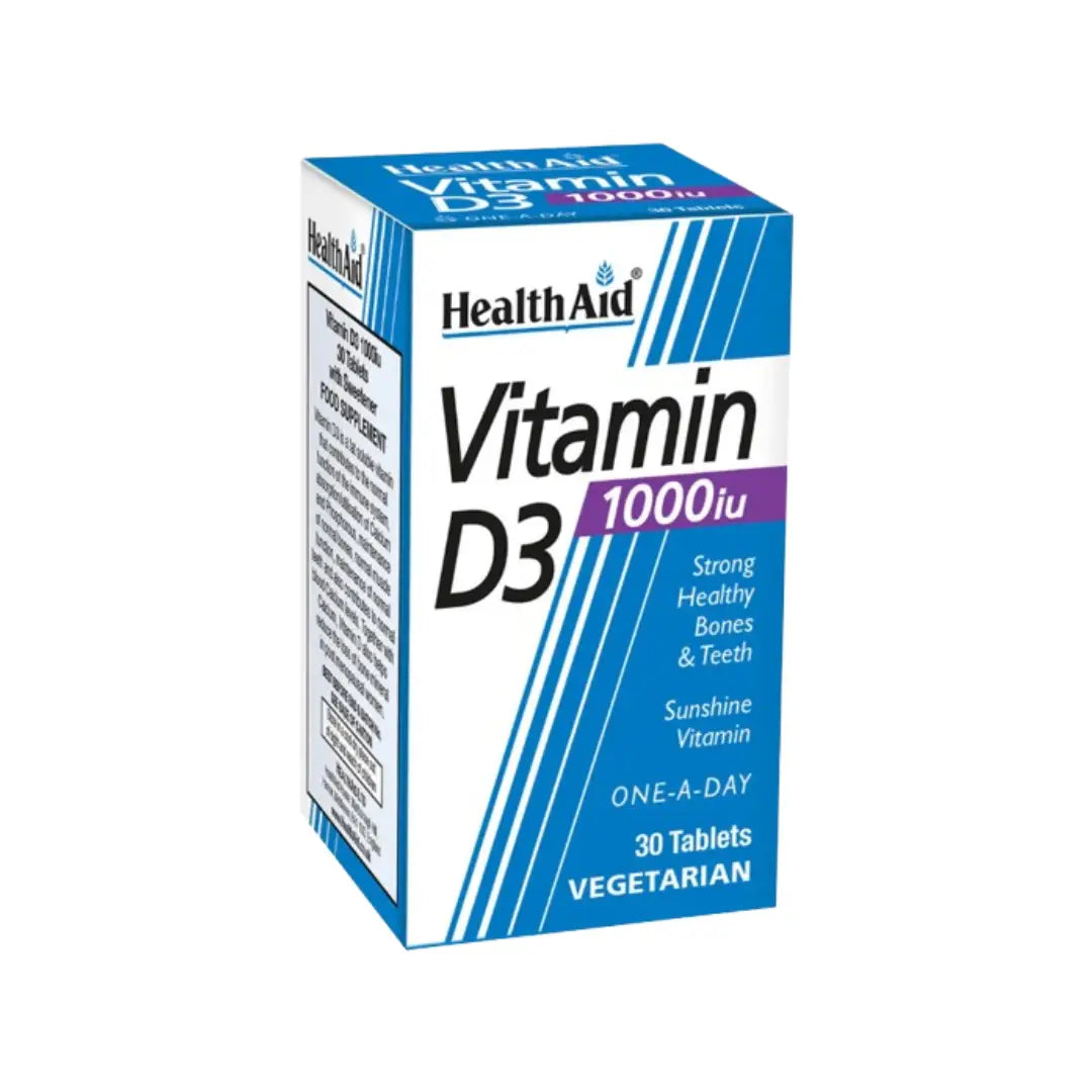 HealthAid Vitamin D3 1000 IU Tablets 30s