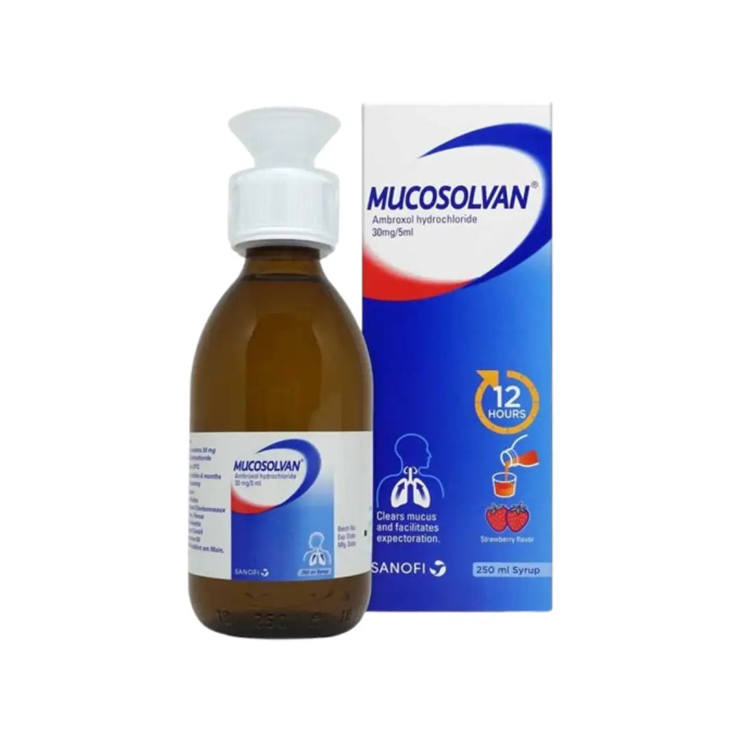 Mucosolvan Sugar Free Syrup 250ml - Strawberry