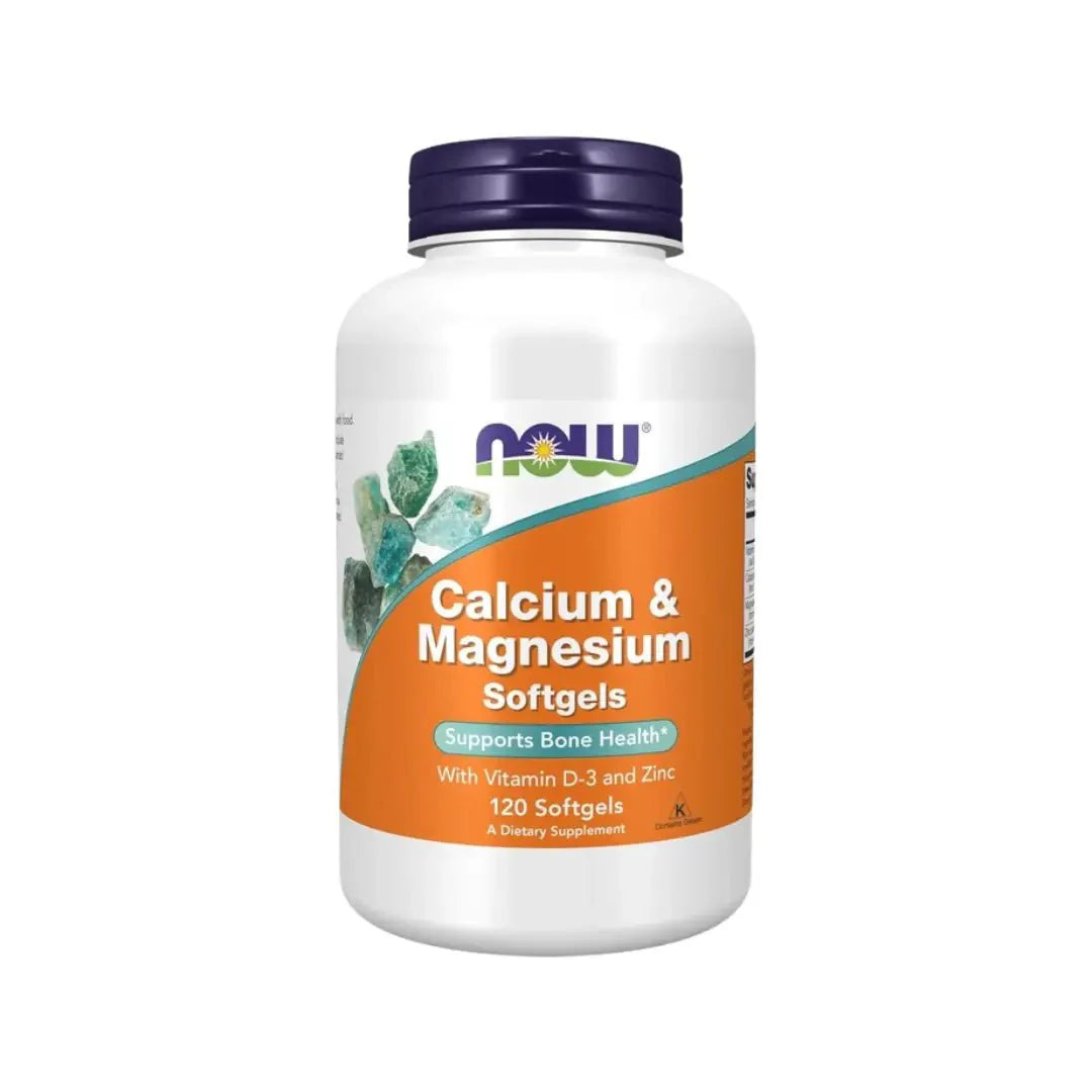 NOW Calcium Magnesium Vitamin D3 & Zinc Softgels 120s
