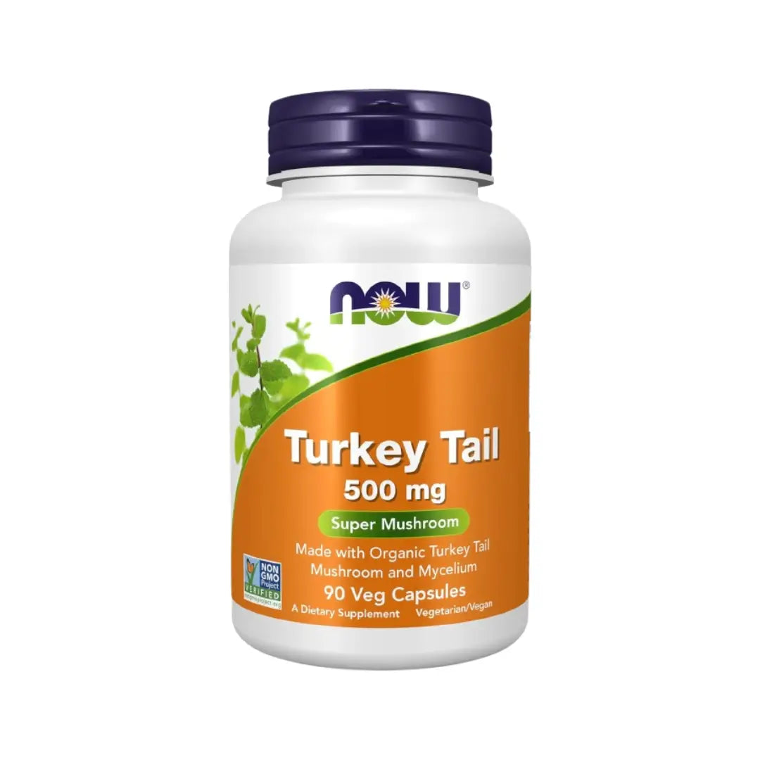 Now Turkey Tail 500mg Super Mushroom Veg Capsules 90