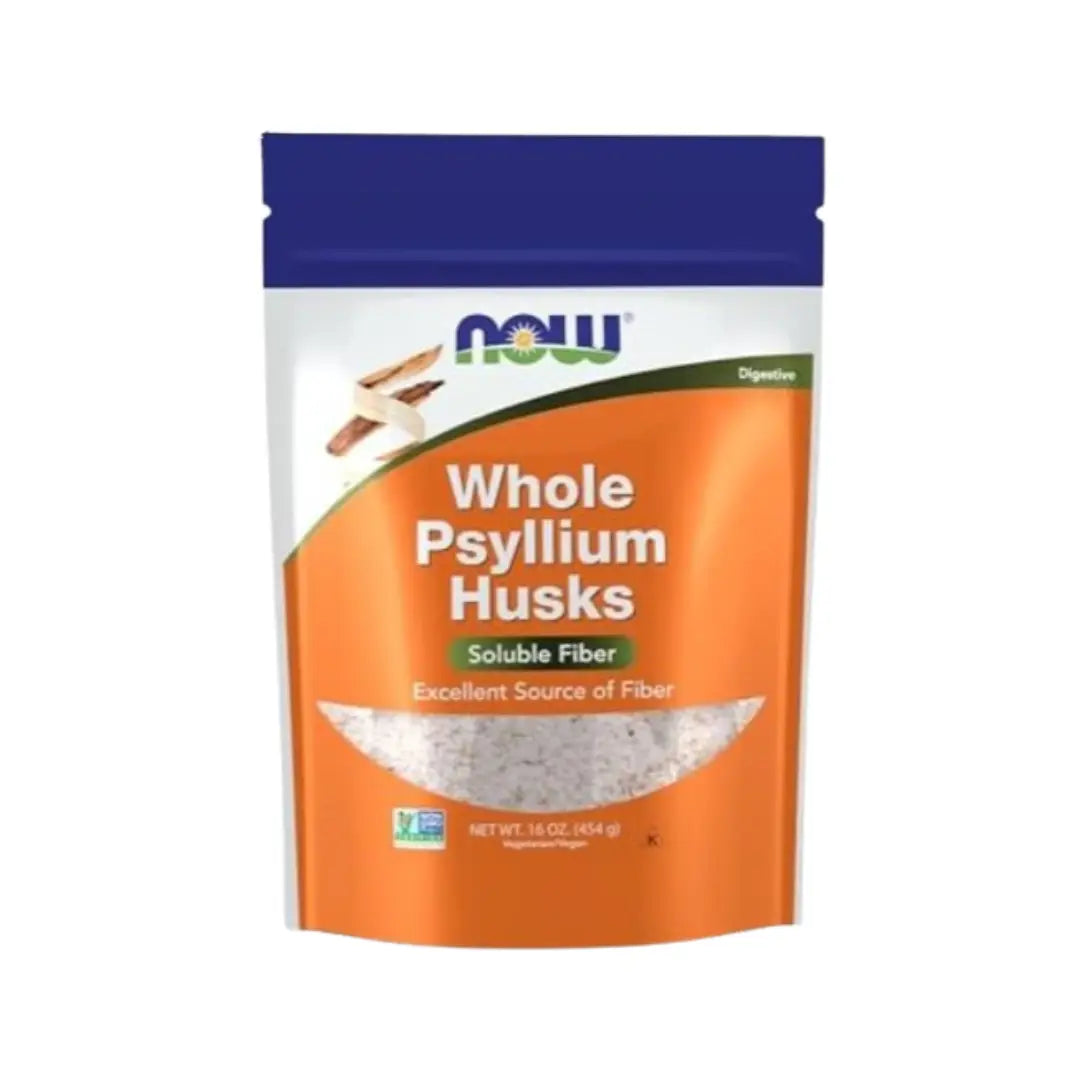 Now Whole Psyllium Husks Soluble Fiber 454g