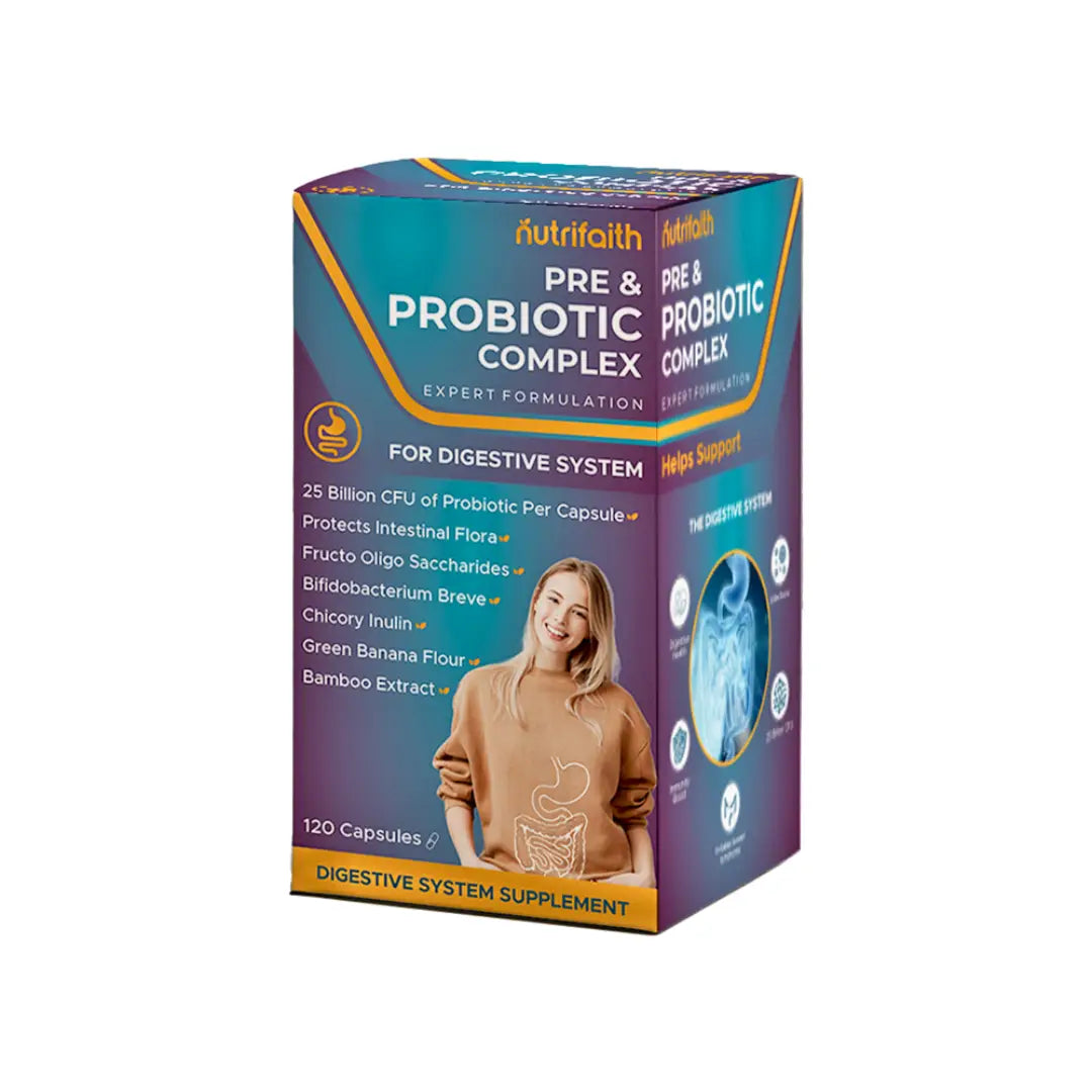 Nutrifaith Pre & Probiotic Complex Capsules 120s
