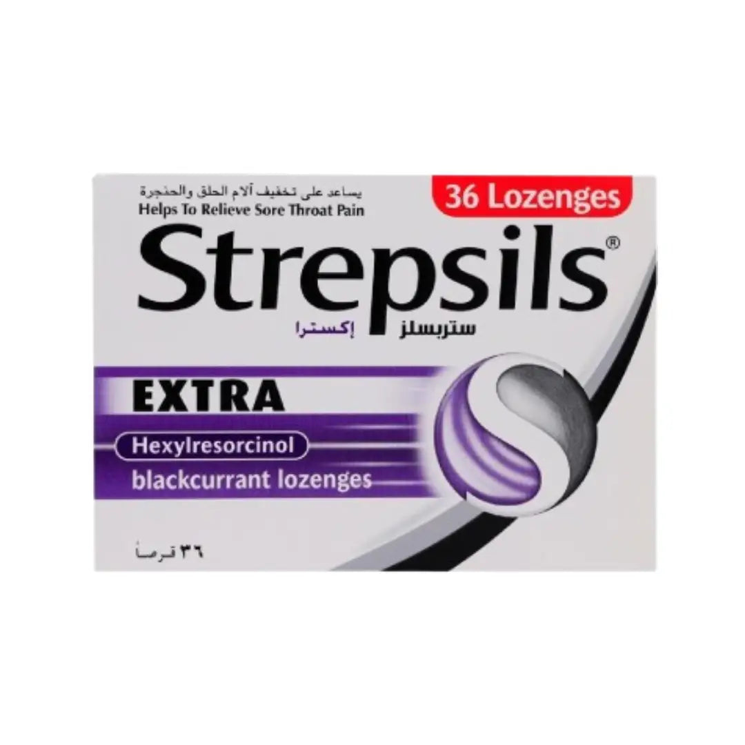 Strepsils Extra Blackcurrant Lozenges 36s
