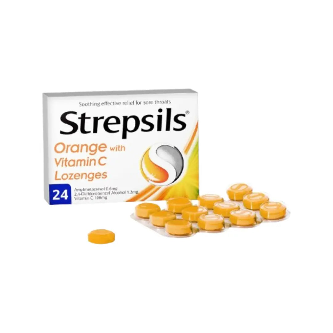 Strepsils Orange With Vitamin C Lozenges 24s