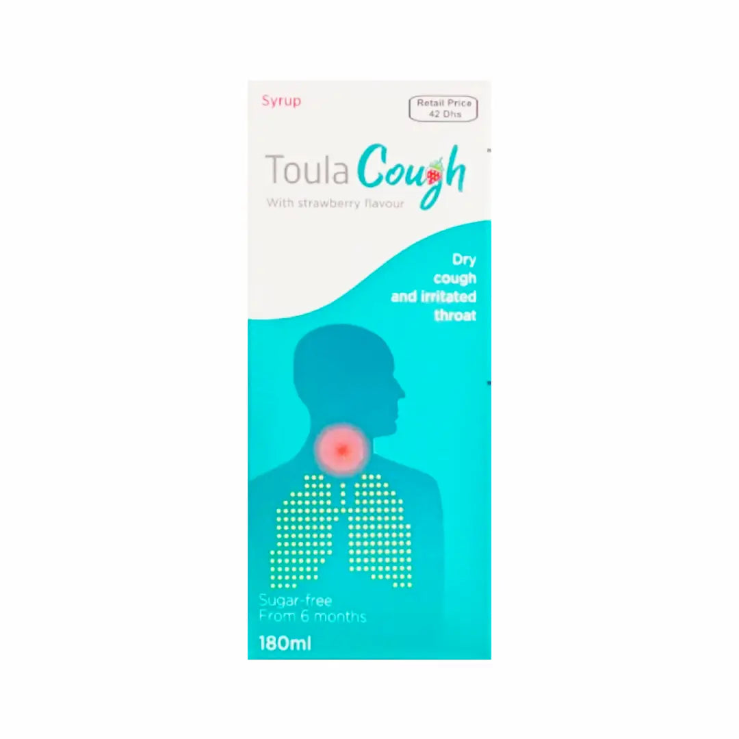 Toula Cough Sugar-Free Strawberry Syrup 180ml