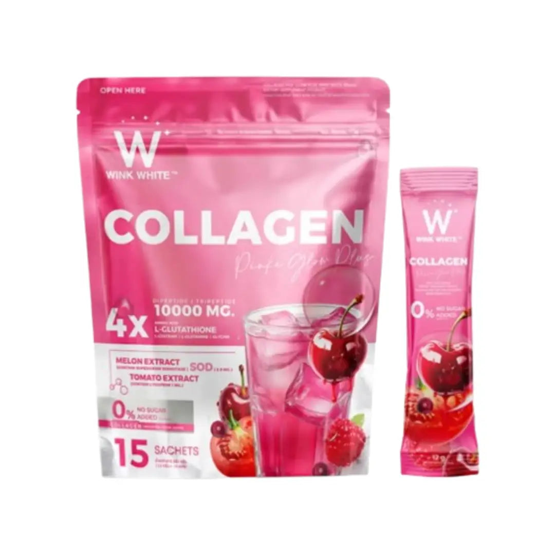 Wink White Collagen Pink Glow Plus 4x Sachet 15s