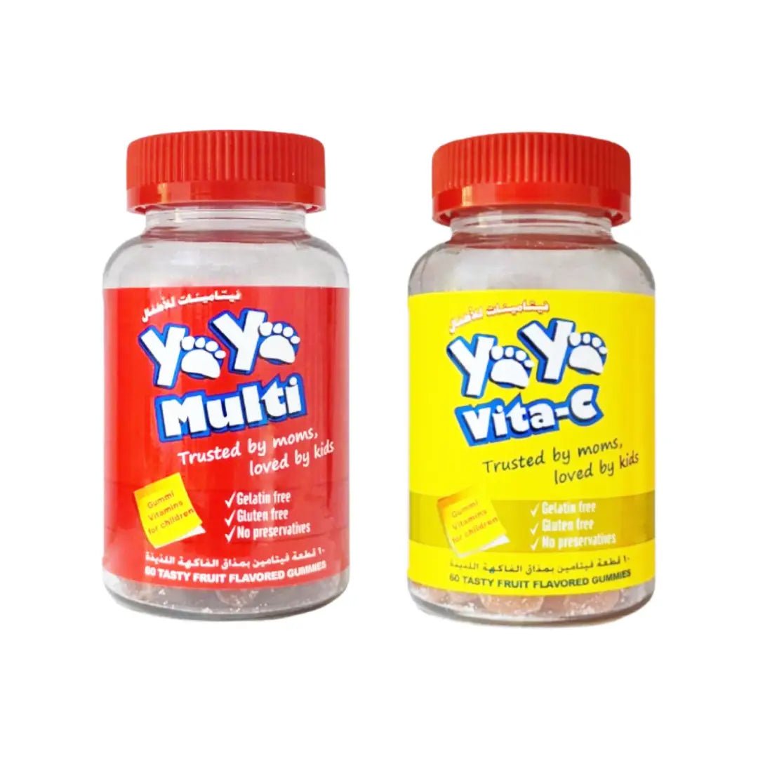 YAYA Multivitamins & Vitamin C -  Fruit Flavored Gummies 60s Each (Combo Pack)