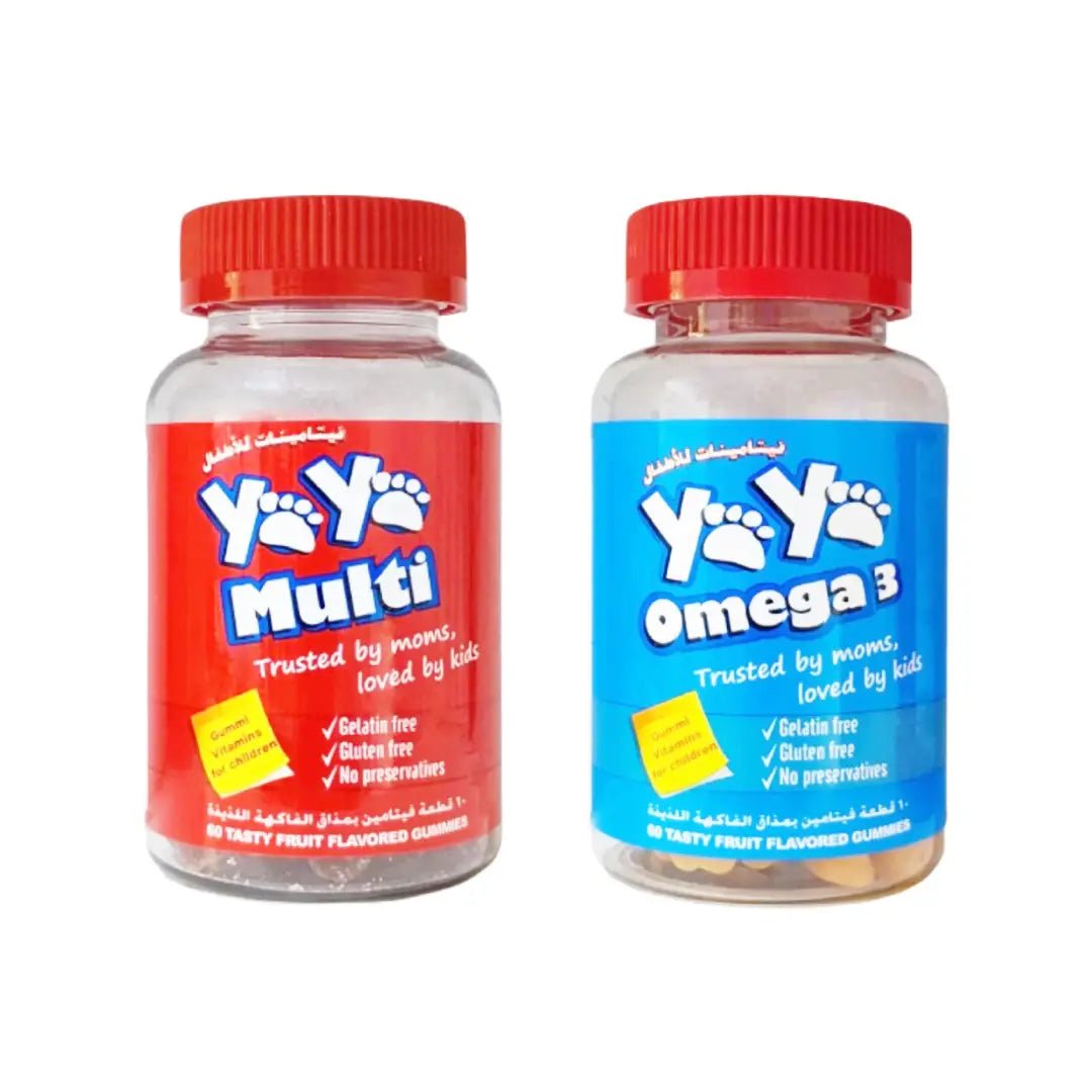YAYA Multivitamins + Omega 3 -  Fruit Flavored Gummies 60s Each (Combo Pack)