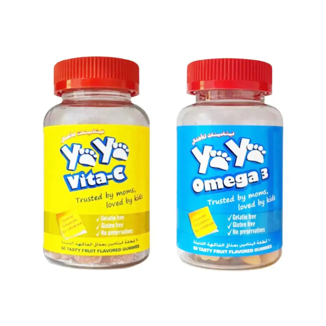YAYA Vitamin C + Omega 3 Fruit Flavored Gummies 60s Each (Combo Pack)