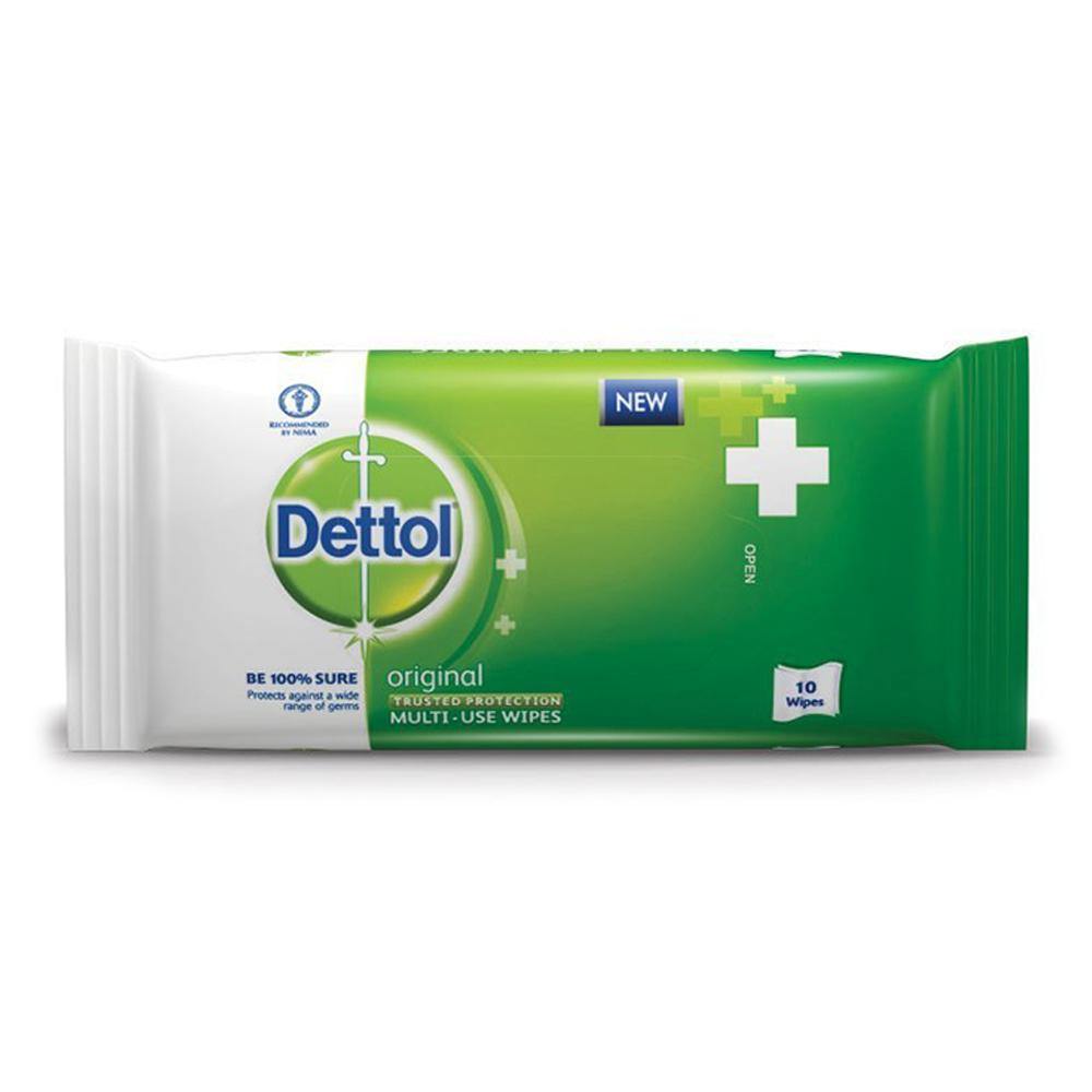 DETTOL ORIGINAL ANTIBACTERIAL WIPES 10s
